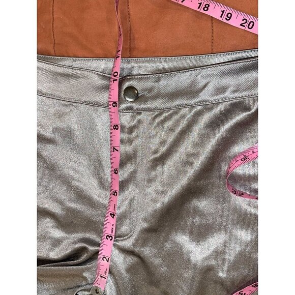 NWT SKIMS Disco Pants Silver Shimmer Skinny Women's Size S - Picture 9 of 11